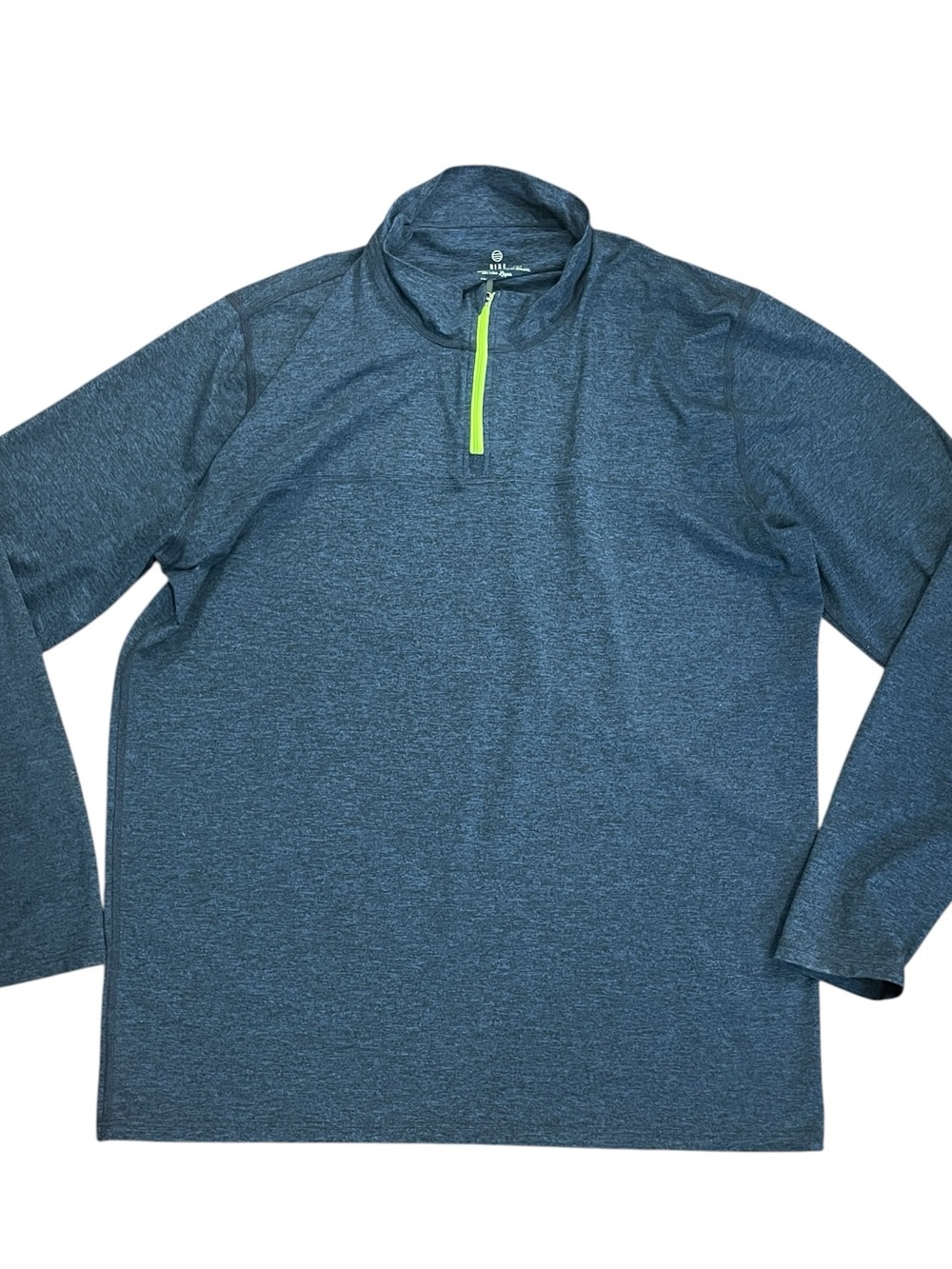Marine Layer Rise Performance 1/4 Zip Pullover Heather Navy Mens Large